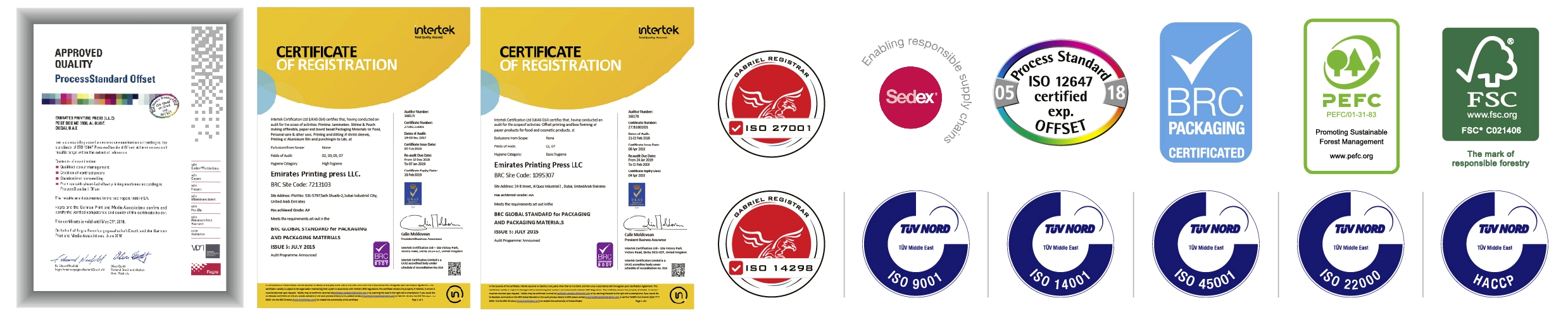 Quality Certifications | Emirates Printing Press LLC