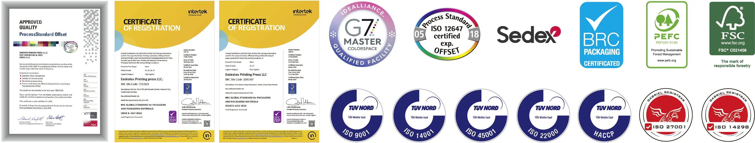 Quality Certifications | Emirates Printing Press LLC