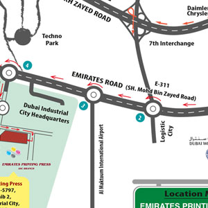 Map | EPP Branch 3 DIC Dubai | Emirates Printing Press LLC